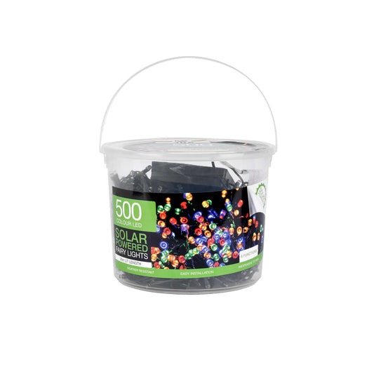 Living Today Inflatable Party Decorations 500 Solar LED Fairy Lights 8 Function Memory Hold Multicolor Christmas Decoration Multicolor