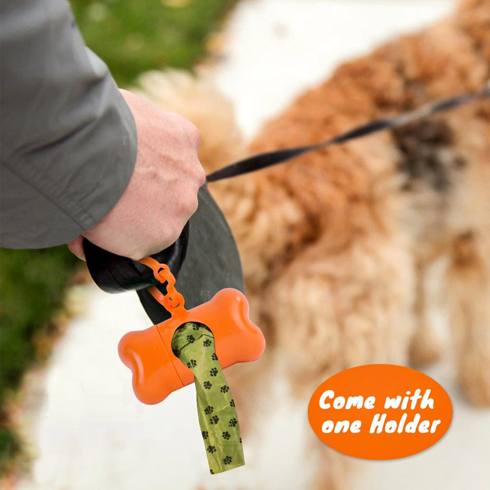 LIVINGTODAY dog poop dispenser and bags LIVINGTODAY Pet Dog Poop Dispenser and 15 Biodegradable Unscented Waste Bags