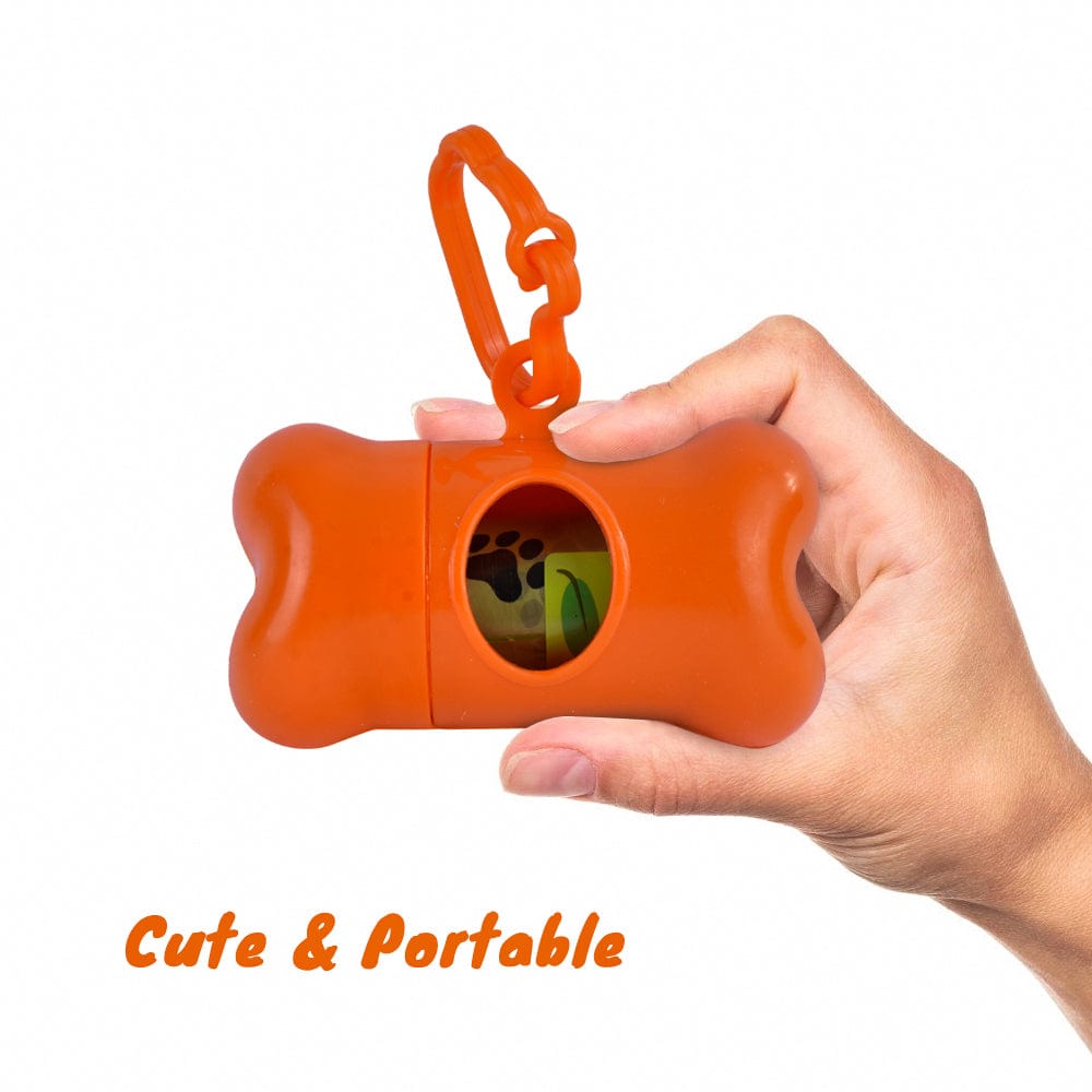 LIVINGTODAY dog poop dispenser and bags LIVINGTODAY Pet Dog Poop Dispenser and 15 Biodegradable Unscented Waste Bags