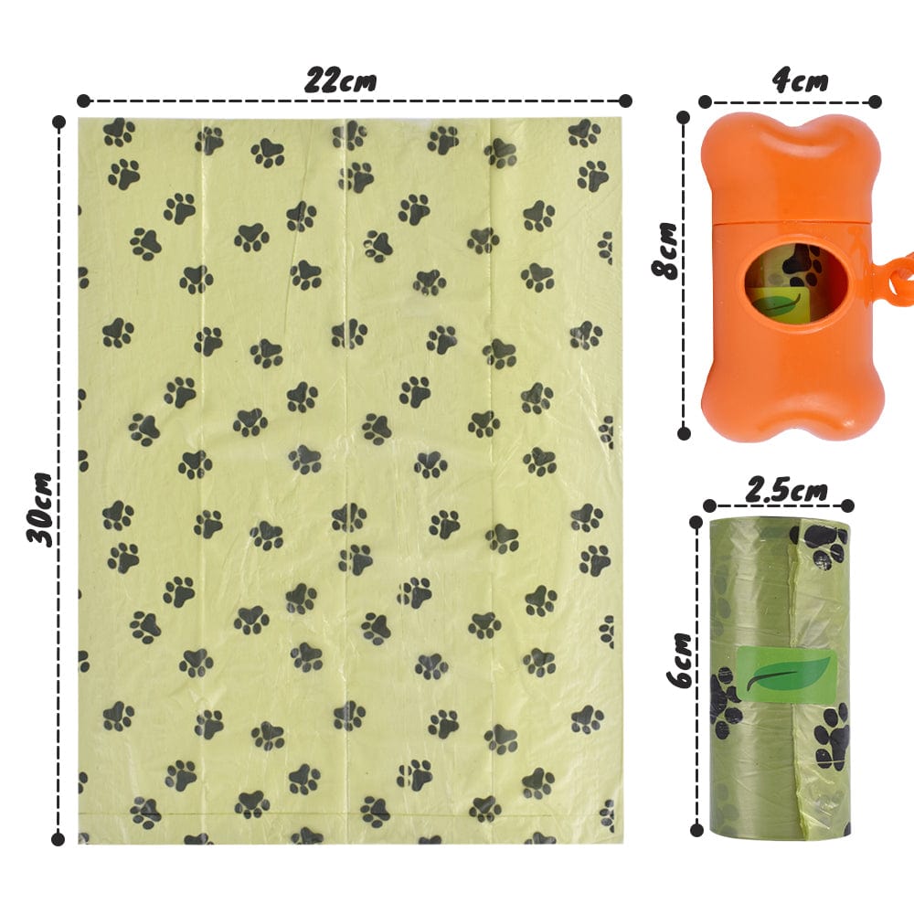 LIVINGTODAY dog poop dispenser and bags LIVINGTODAY Pet Dog Poop Dispenser and 15 Biodegradable Unscented Waste Bags