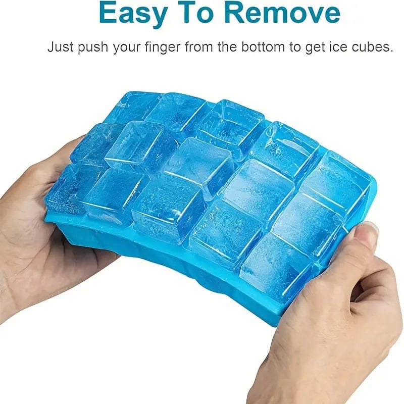 COOK EASY ice cube tray 4 Pcs Silicone Easy Pop 6 Sphere Ice Cube Tray / 15 Grids Ice Cube Tray