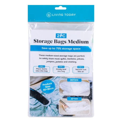 Living Today vacuum compression bag Living Today 2 Pack Vacuum Compression Storage Bags Medium