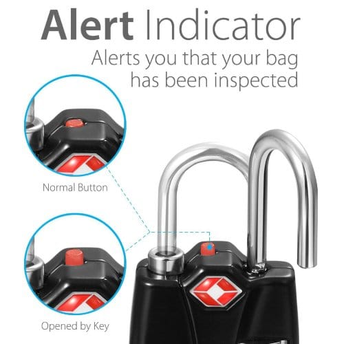 Flightmode 2 Pcs TSA Approved Travel 3 Dial Indicator Padlock