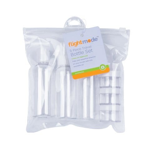 Flight Mode travel bags 6 Pcs Travel Bottle Set with PVC Storage Bag