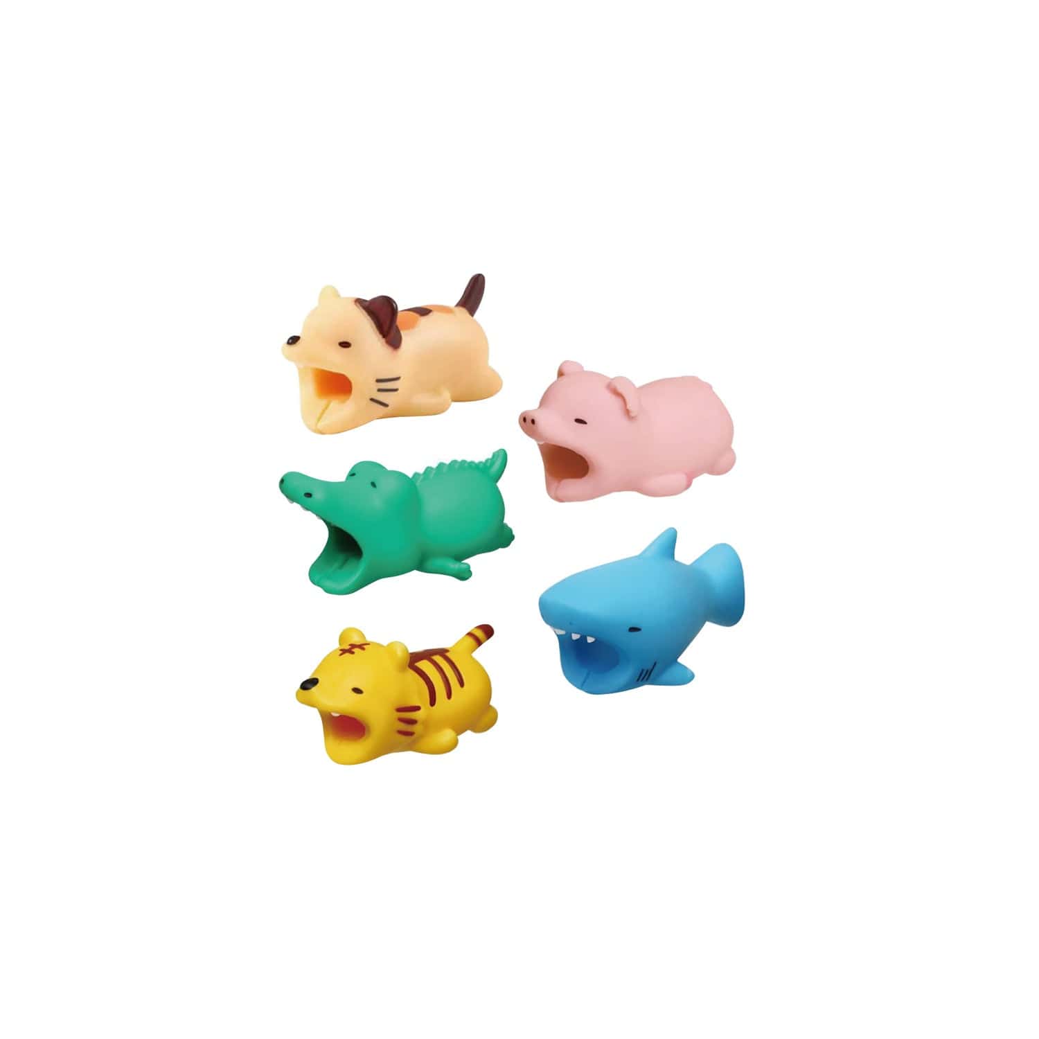 Living Today cable protector 5Pcs Animal Collection Silicon Cable Protector Pack-Random Design Selected