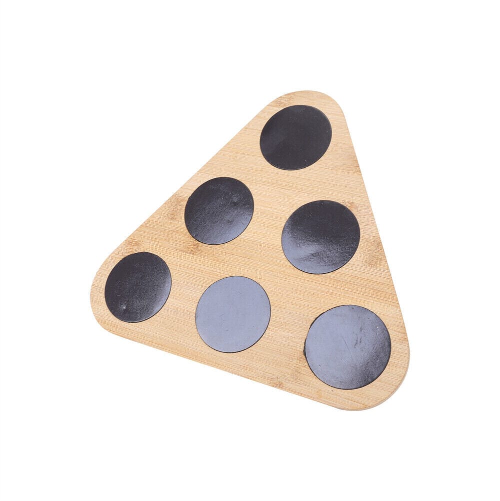 Clevinger Bamboo Magnetic Triangular Bamboo Spice Rack & Jars For Kitchen Storage