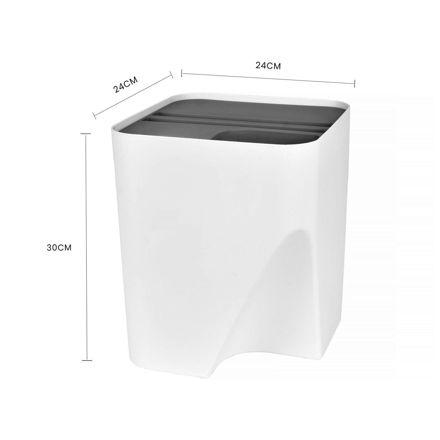 Living Today kitchenware 2 Pcs 12L+18L Stackable Plastic Kitchen Trash Bin Household Classification Storage Box