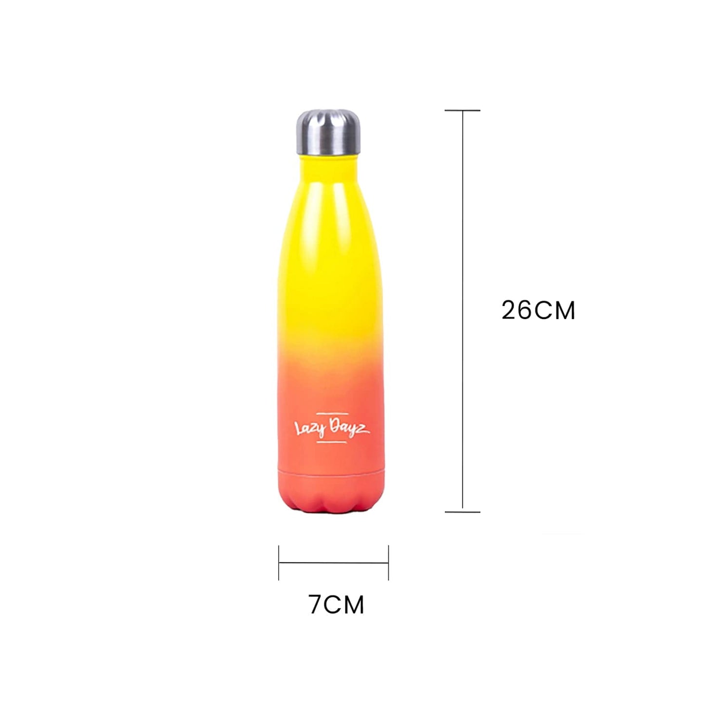 Lazy Dayz Hydration Lazy Dayz Daily Drink Bottle 500ml - Yellow Peach Ombre