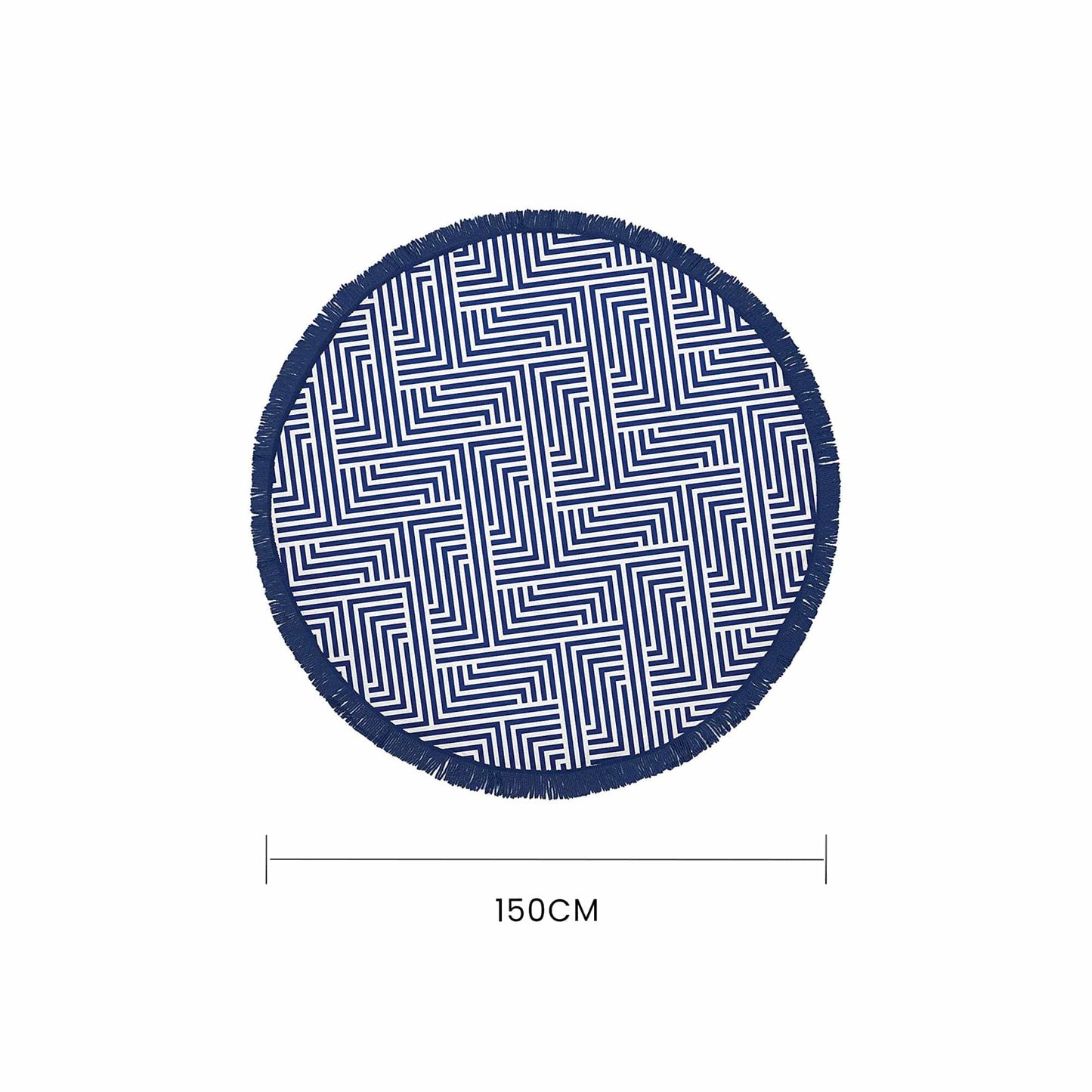 Lazy Dayz towel Round Beach Towel with Tinsel - Blue