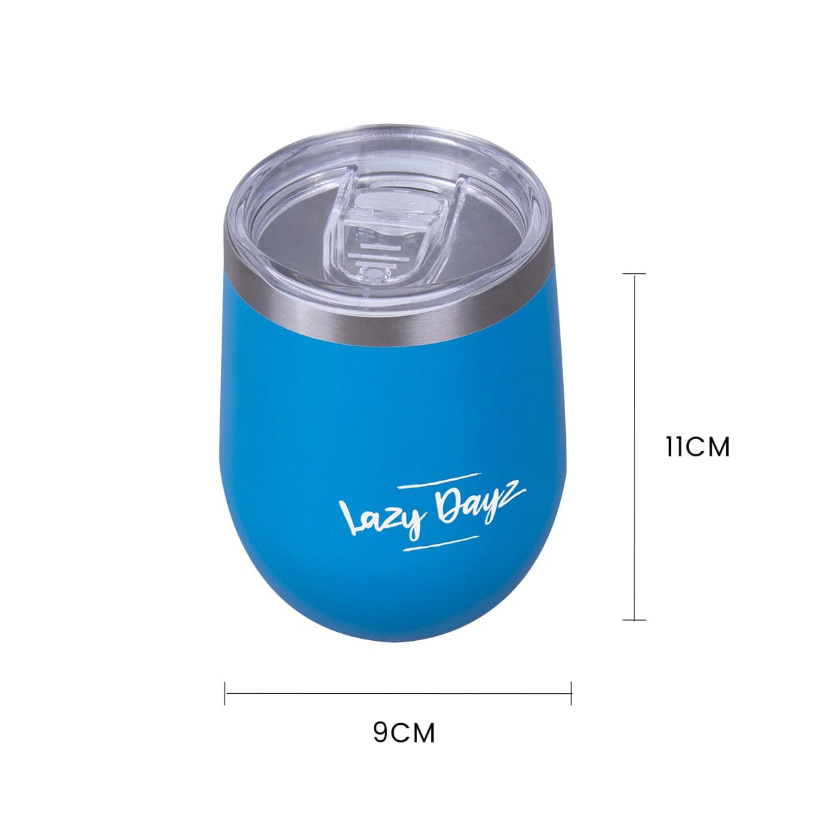 Lazy Dayz Hydration Lazy Dayz Stemless Wine Cup 350ml - Blue
