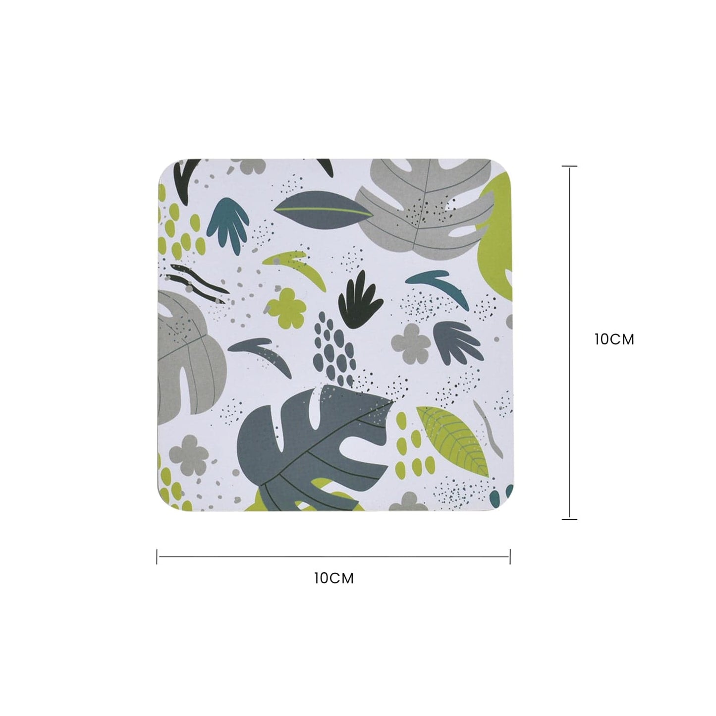 Clevinger dining coster Clevinger Set of 4 MDF Coasters Monstera