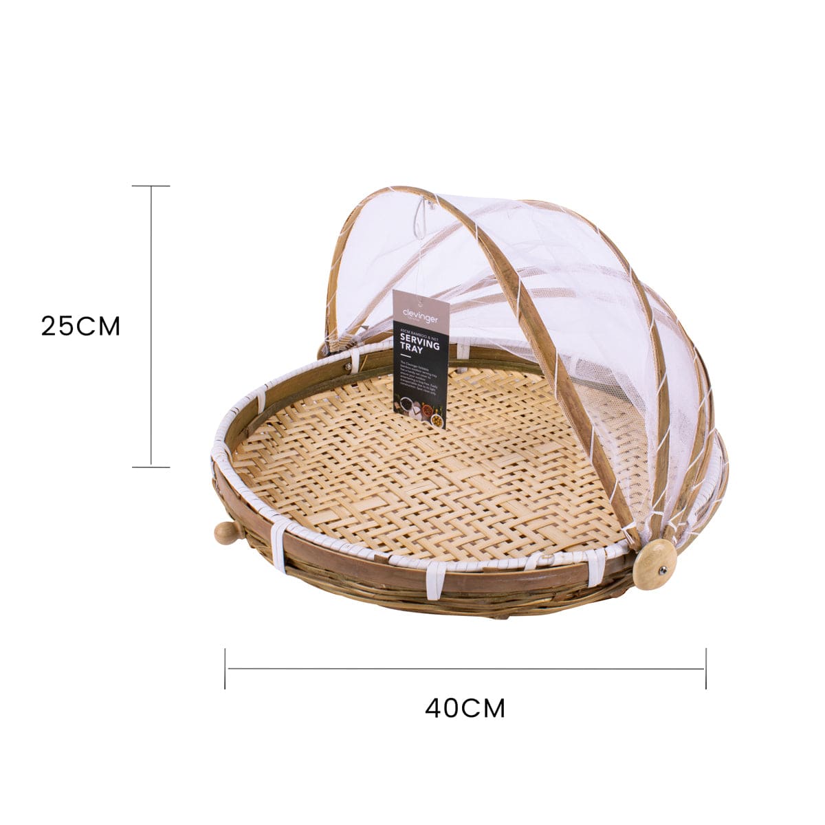 Clevinger 40cm Foldable Bamboo Food Cover