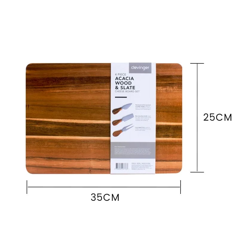 Clevinger cheese board Clevinger 4 Piece Acacia Wood & Slate Cheese Board With Knife Set