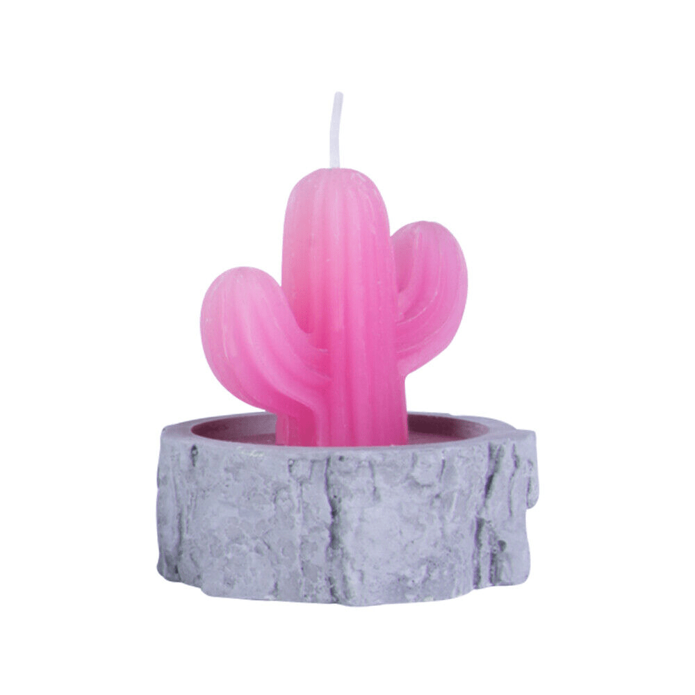 Lazy Dayz 4Pcs/set Simulation Plant Cactus Candle Tea Light Home Decor Table Tealight Mini