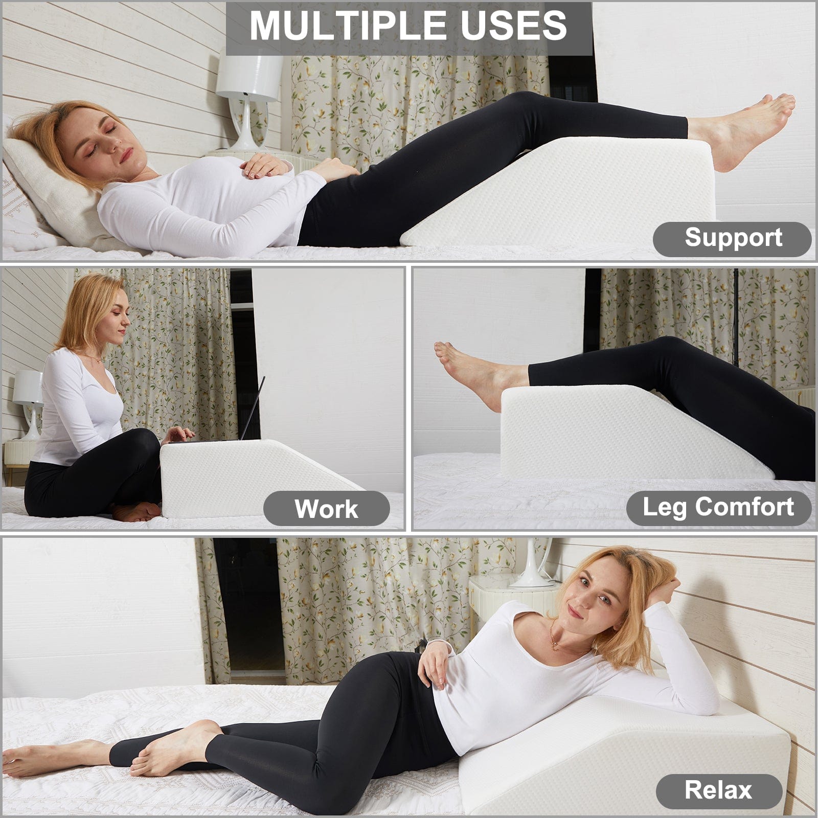 Living Today Pillows Memory Foam Bed Wedge Leg Support Elevation Pillow