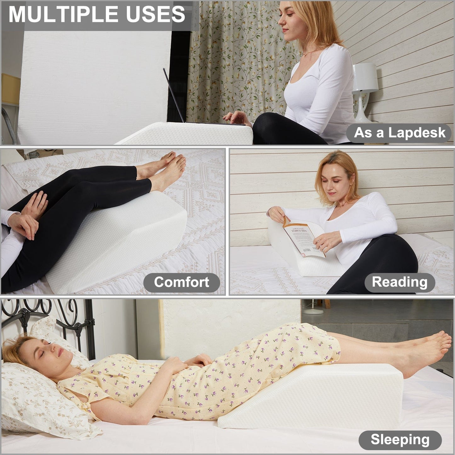 Living Today Pillows Memory Foam Bed Wedge Leg Support Elevation Pillow