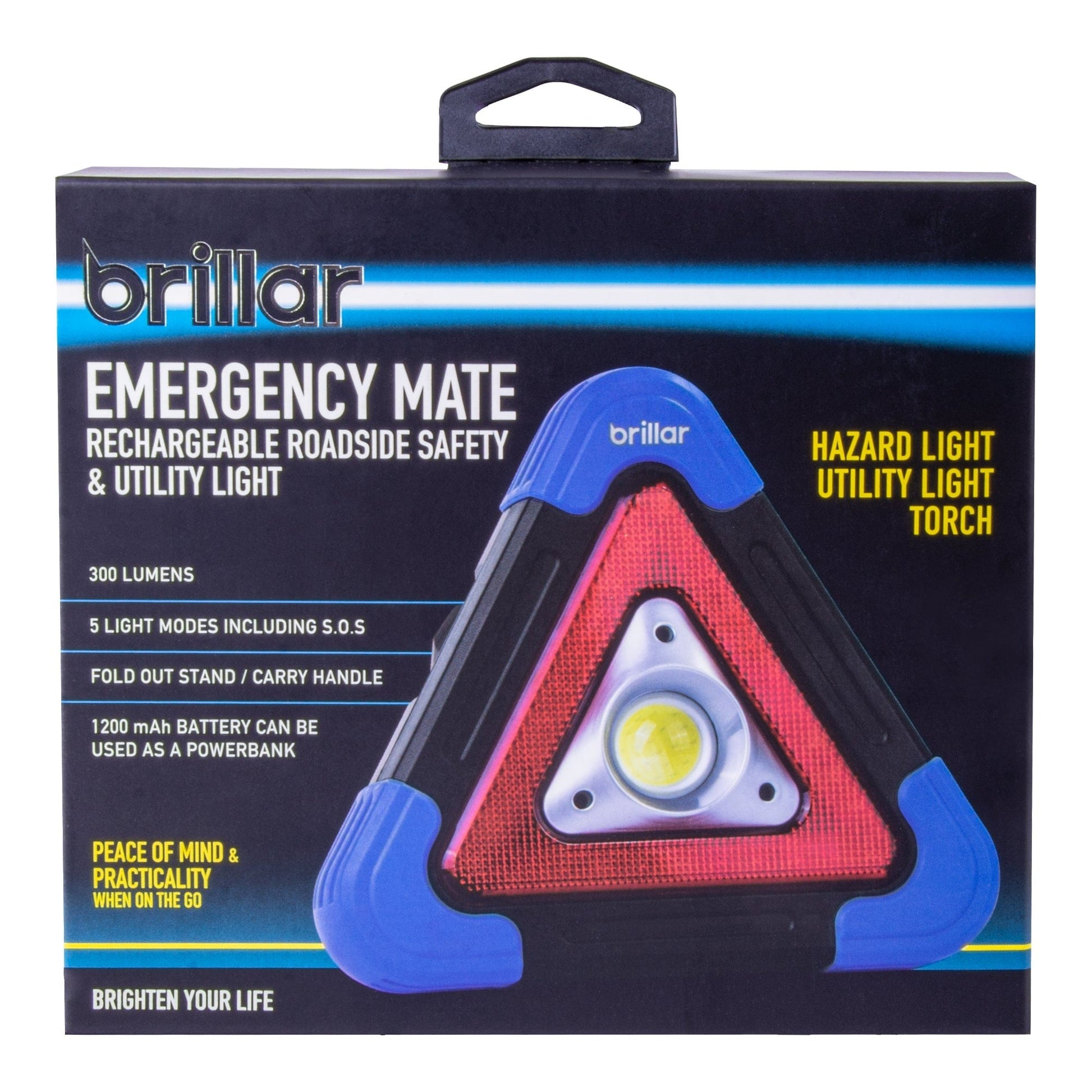 Brillar Brillar Emergency Mate - 300 Lumen Rechargeable Roadside Safety Light