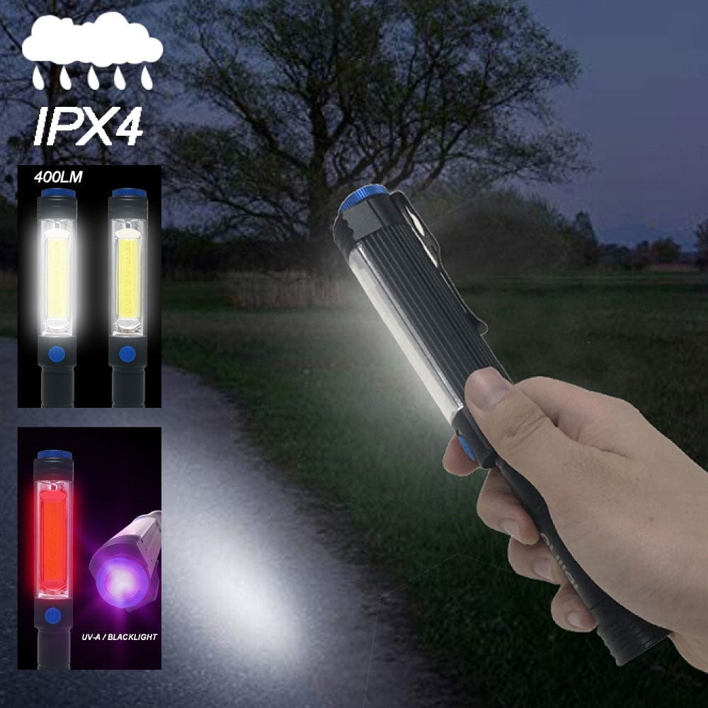 Brillar Flashlights High-Powered 400 Lumen LED UV Inspector Battery Spotlight