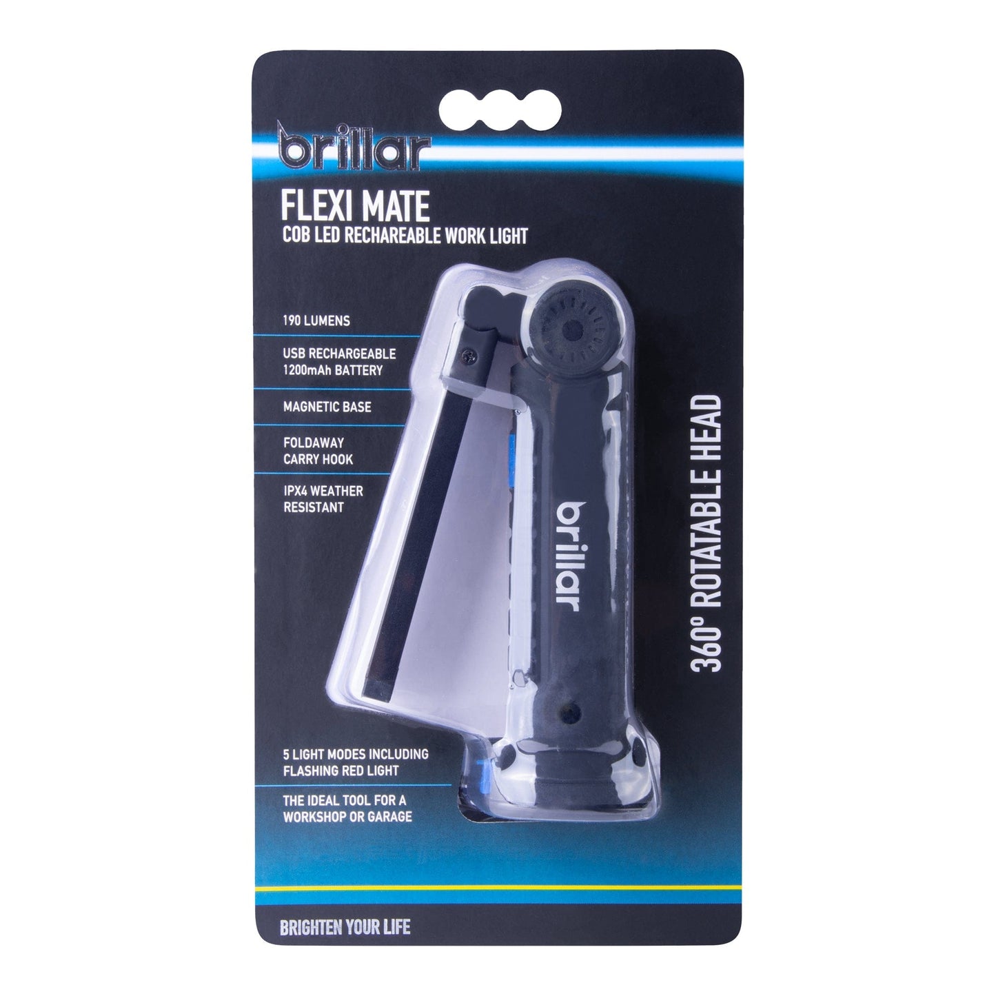 Brillar Flashlights Brillar Flexi Mate - 190 Lumen Rechargeable Work LED Light / Power Bank