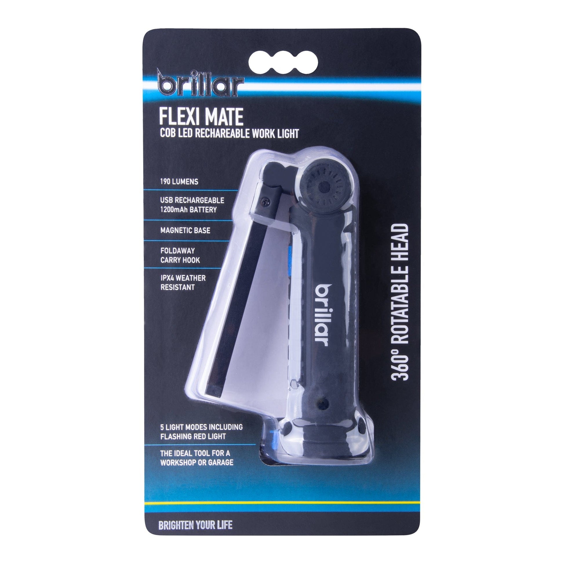 Brillar Flashlights Brillar Flexi Mate - 190 Lumen Rechargeable Work LED Light / Power Bank