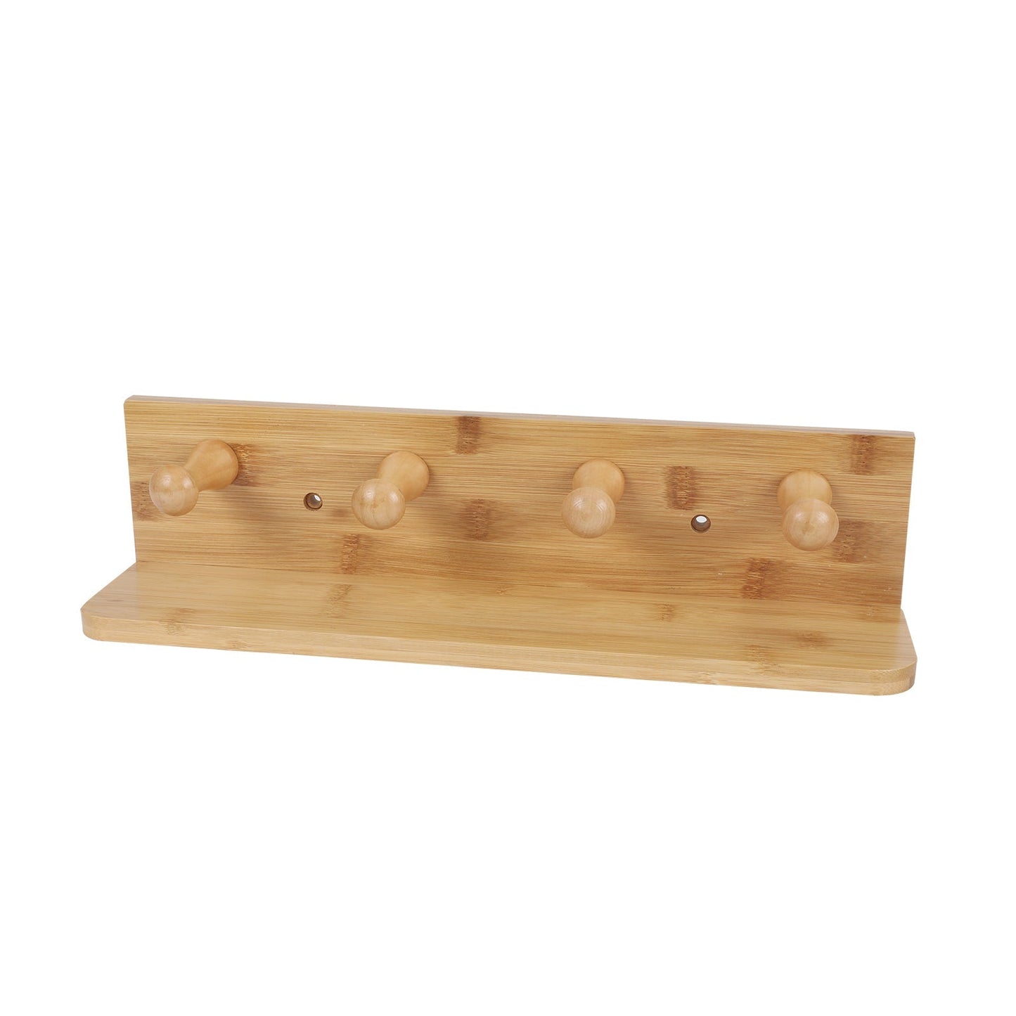 Living Today Storage Hooks & Racks Bamboo Wall Hooks and Shelf