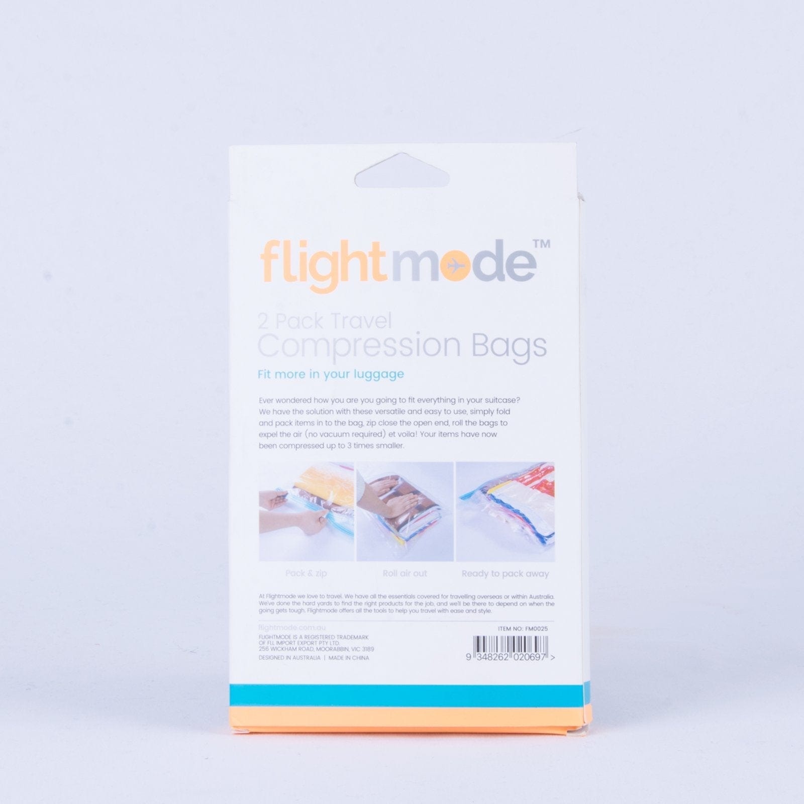 Flightmode 2 Pack Easy Care Travel Vacuum Compression Bags