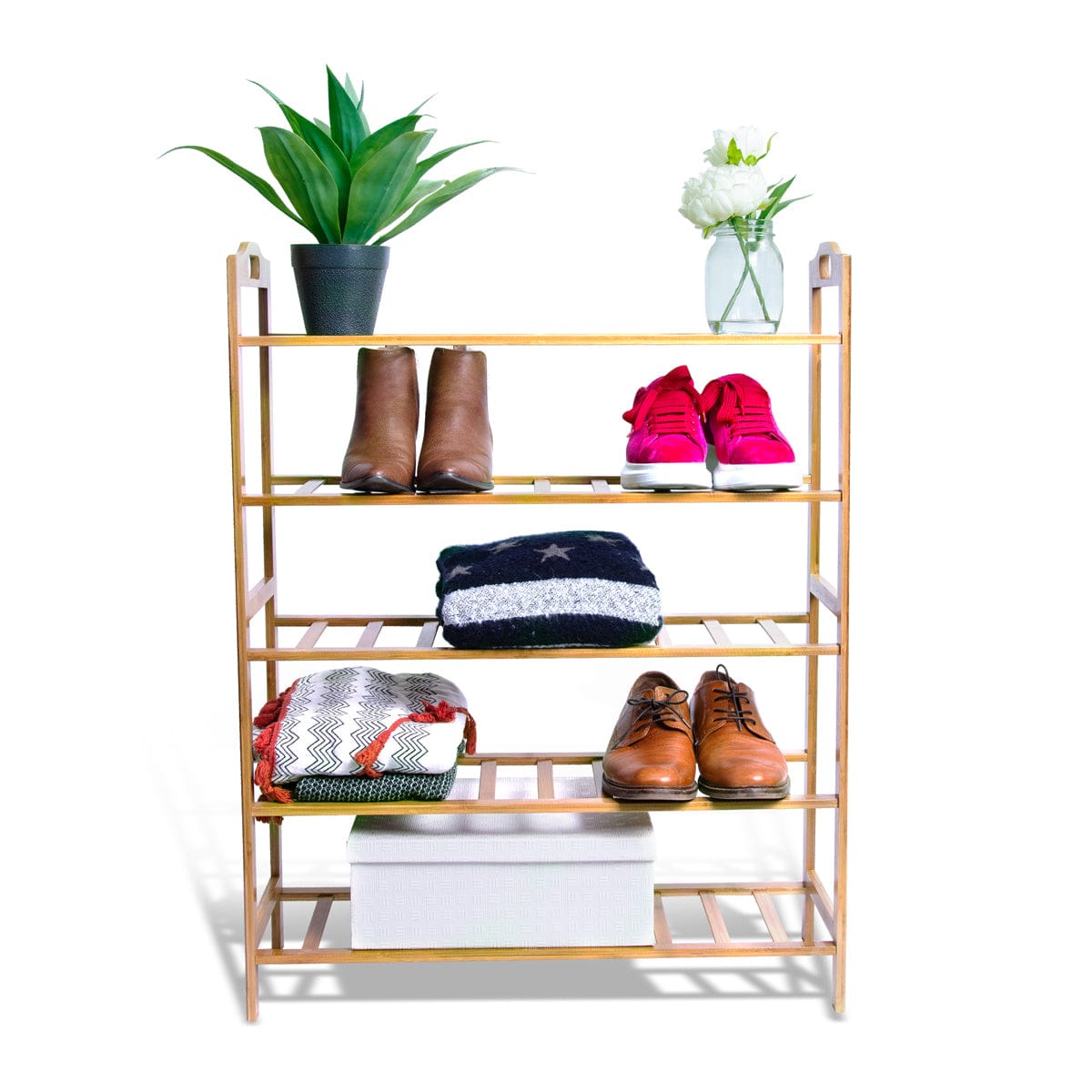 Living Today Homewares 5 Tier Bamboo Shoe Rack