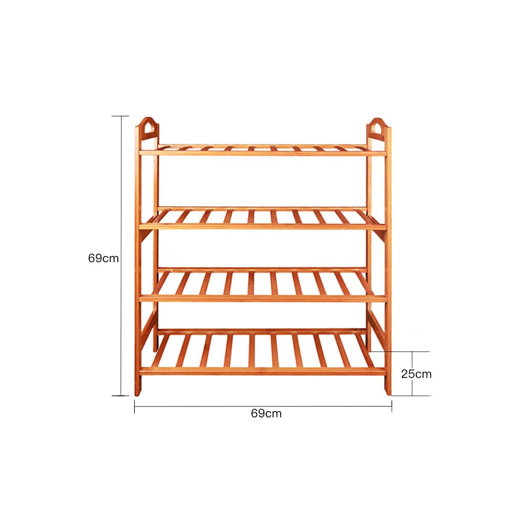 Living Today Shoe Racks & Organizers Bamboo Storage Shoe Rack & Organiser 4 Tiers Layers