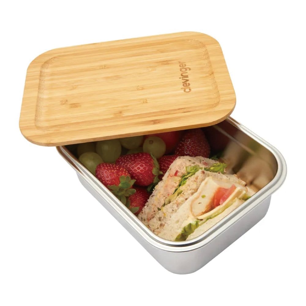 Clevinger Lunch Box Clevinger Stainless Steel Bamboo Large Lunch Box 1200ml