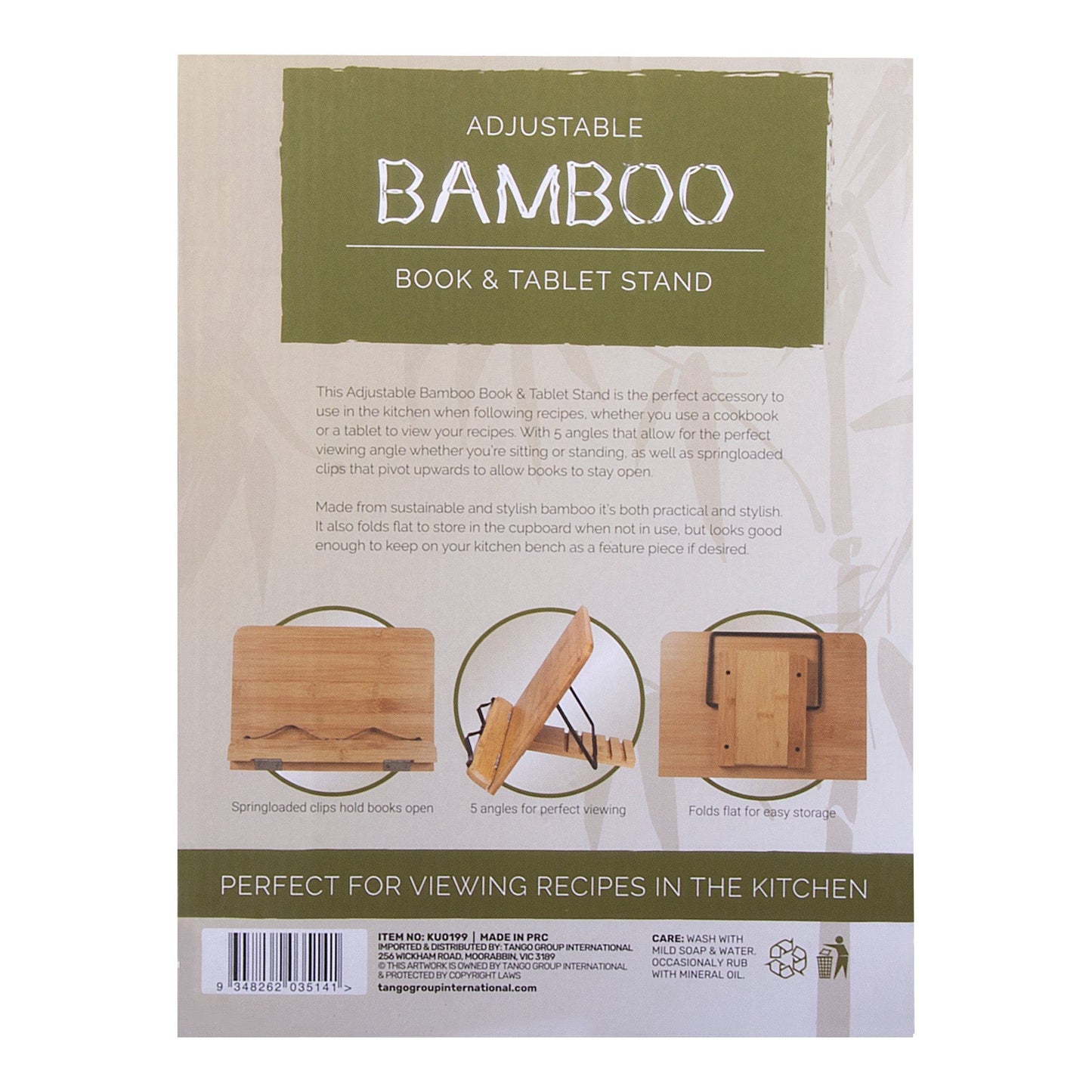 Living Today Bamboo Bamboo Adjustable Reading and Tablet Stand