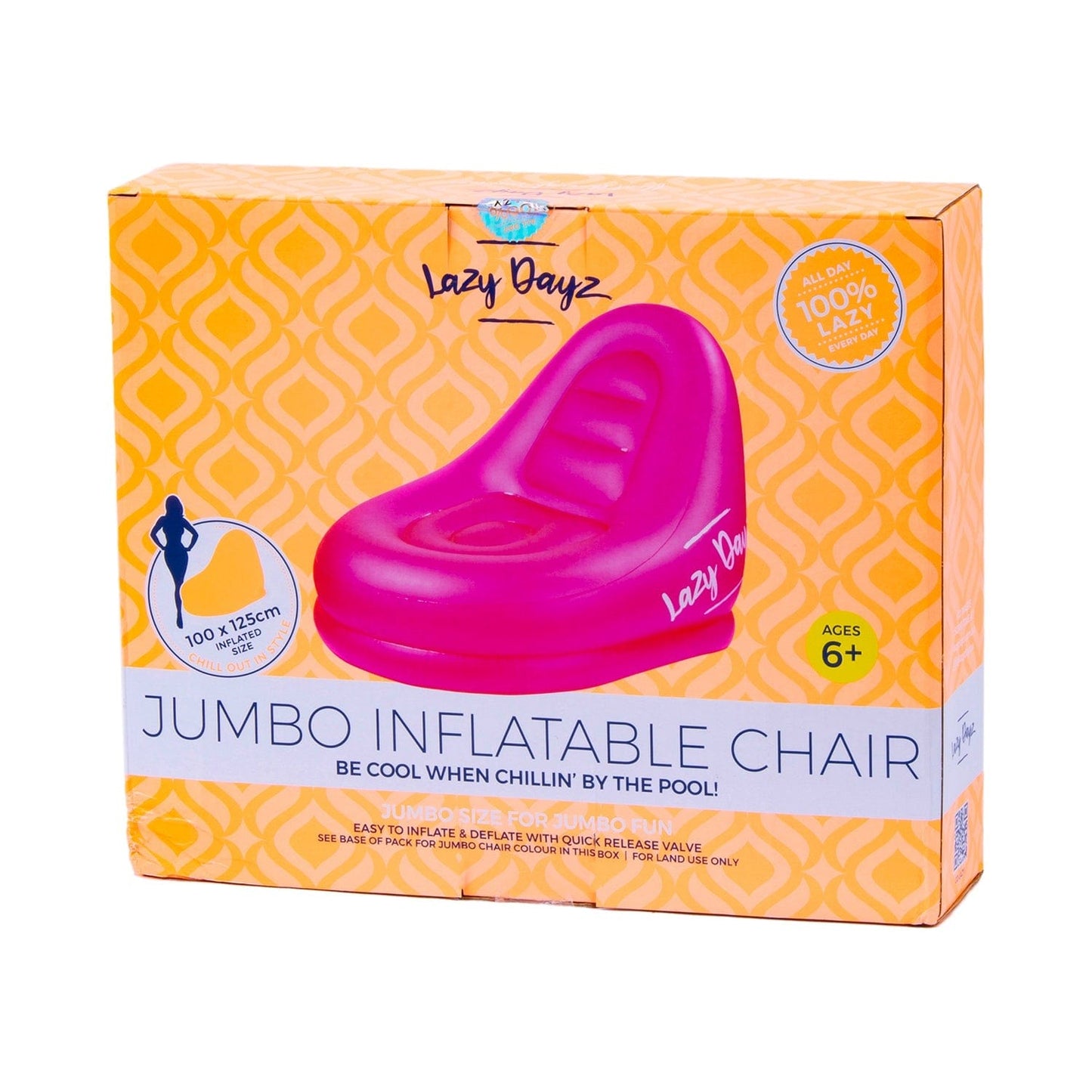 Lazy Dayz Inflatable Lazy Dayz Jumbo Inflatable Chair - Pink
