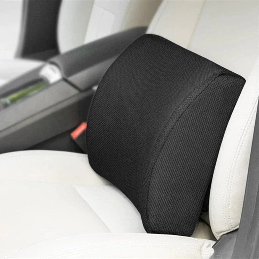Living Today Office Memory Foam Lumbar Back Support Cushion with Black Cover
