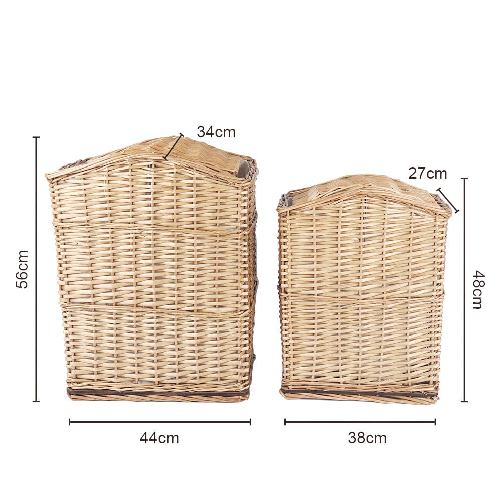 Living Today Homewares 2 Piece Wicker Storage Baskets With Lid Set