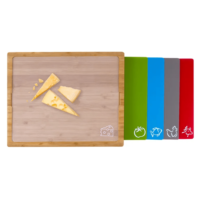 Colour coded wooden chopping boards deals