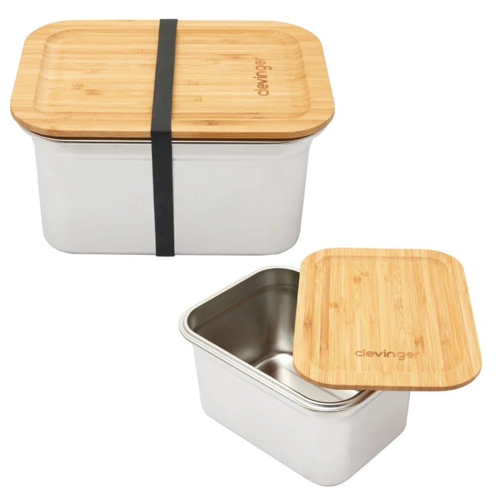 Clevinger Lunch Box Clevinger Stainless Steel Bamboo Extra Large Lunch Box 2000ml