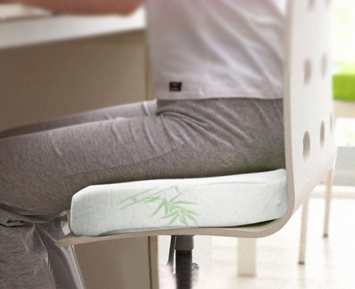 Experience Blissful Comfort with the Bamboo Memory Foam Pressure Relief Seat Cushion