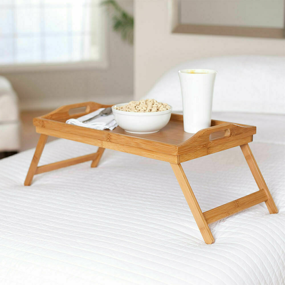 Bamboo Elegance: Your All-in-One Lap Tray for Comfort and Versatility!