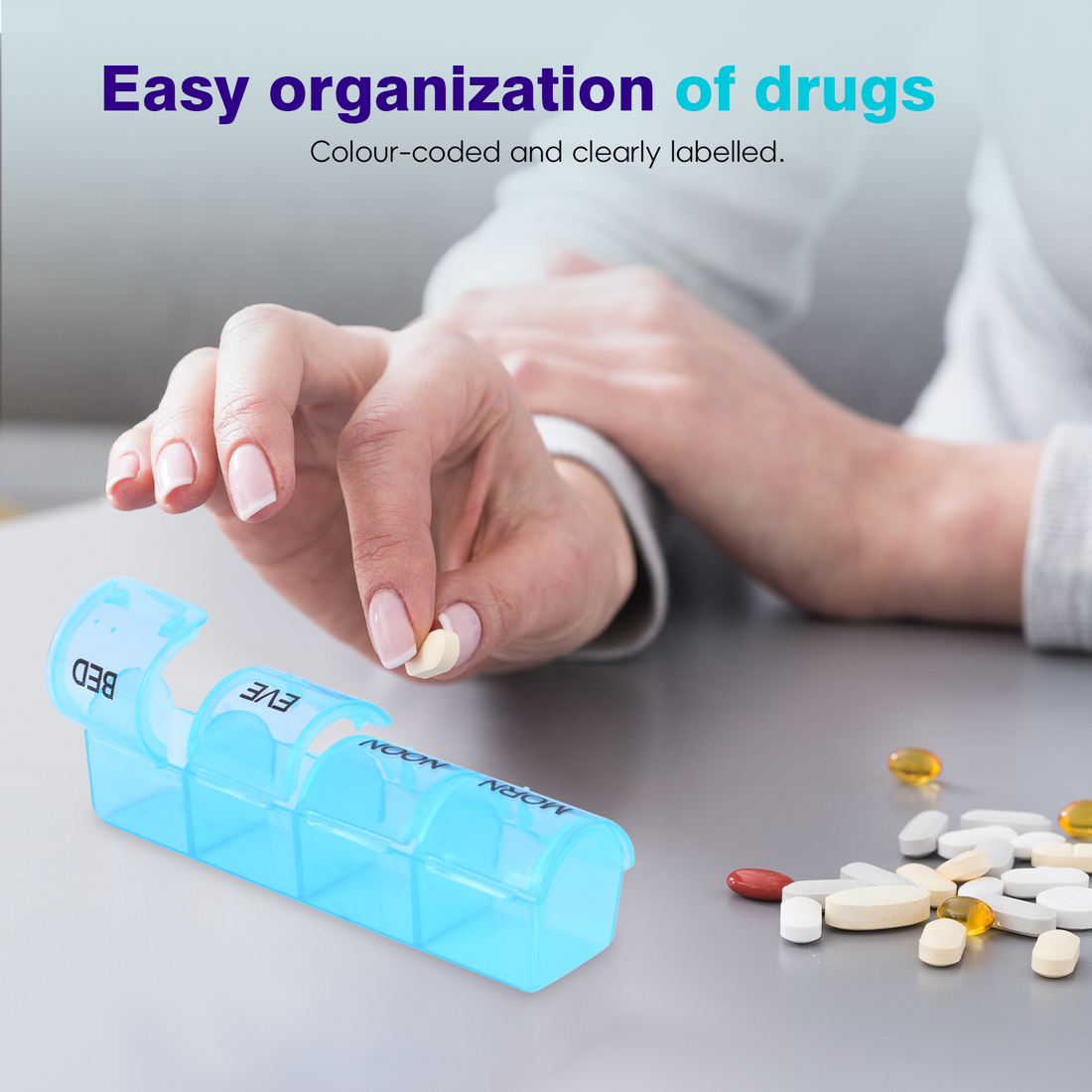 Revolutionary 7-Day Pill Organizer – Smart Push-Button Design for Effo ...