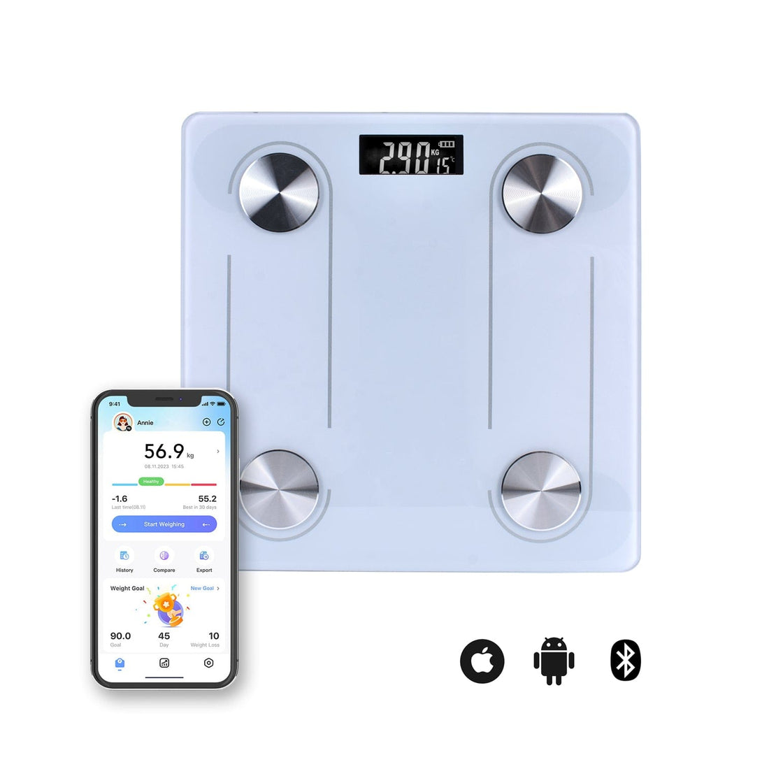 Clevinger Smart Bluetooth Bathroom Scale – The Ultimate Health Tracking Companion
