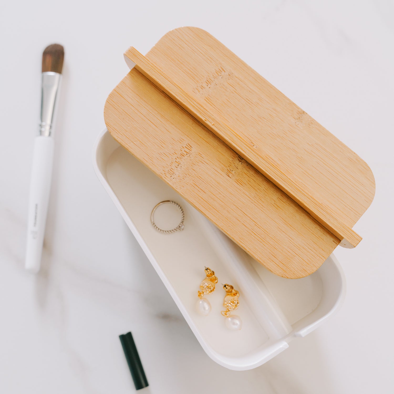 Embrace Elegance and Organization with the Bamboo Fiber Jewellery Box