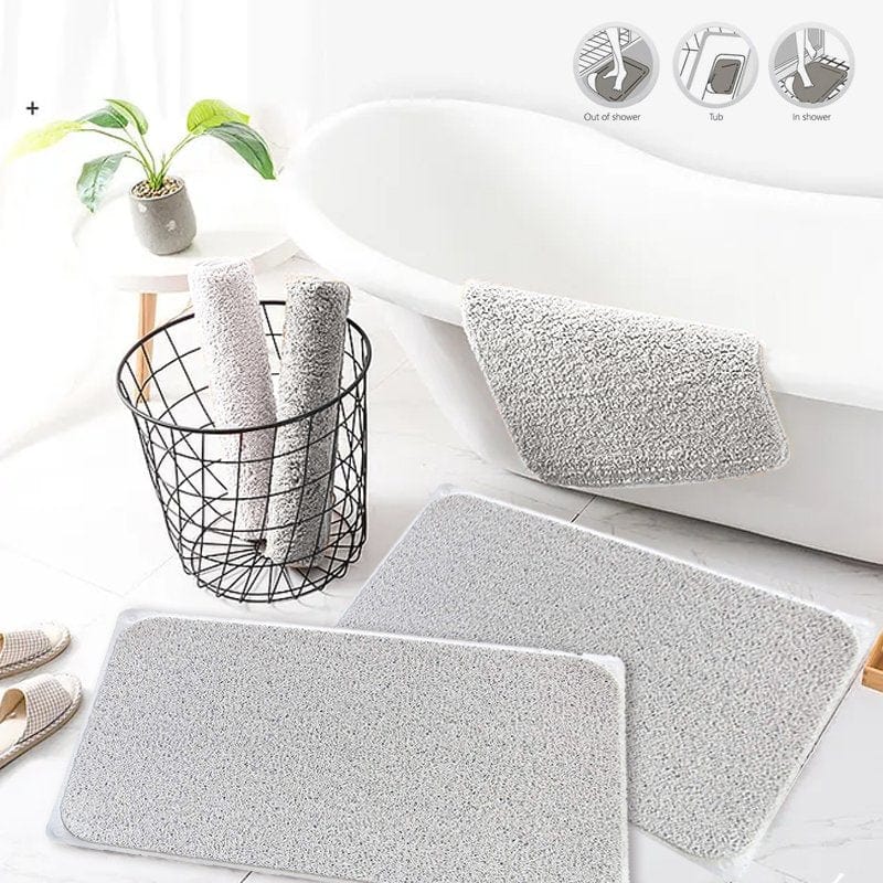Step into Safety and Comfort with Our Non-Slip Loofah Shower Mat: The Perfect Wet Surface and Bathroom Doormat!