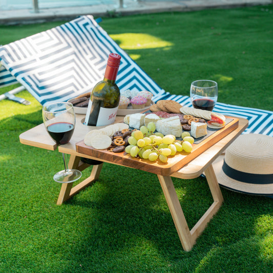 Elevate Your Outdoor Experience with the Bamboo Foldable Picnic Table Tray