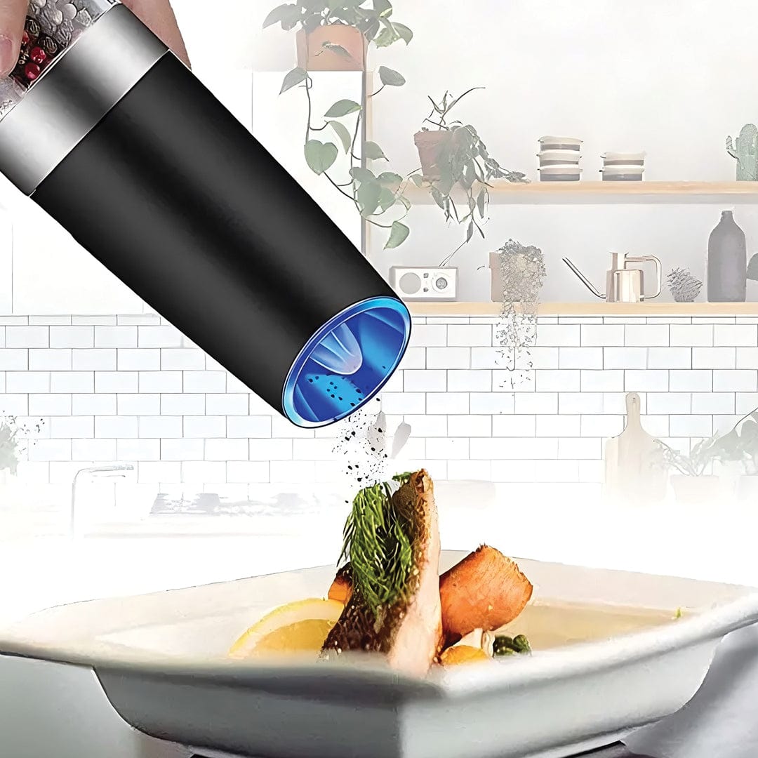 A Chef's Nighttime Companion: Illuminated Gravity Spice Grinder