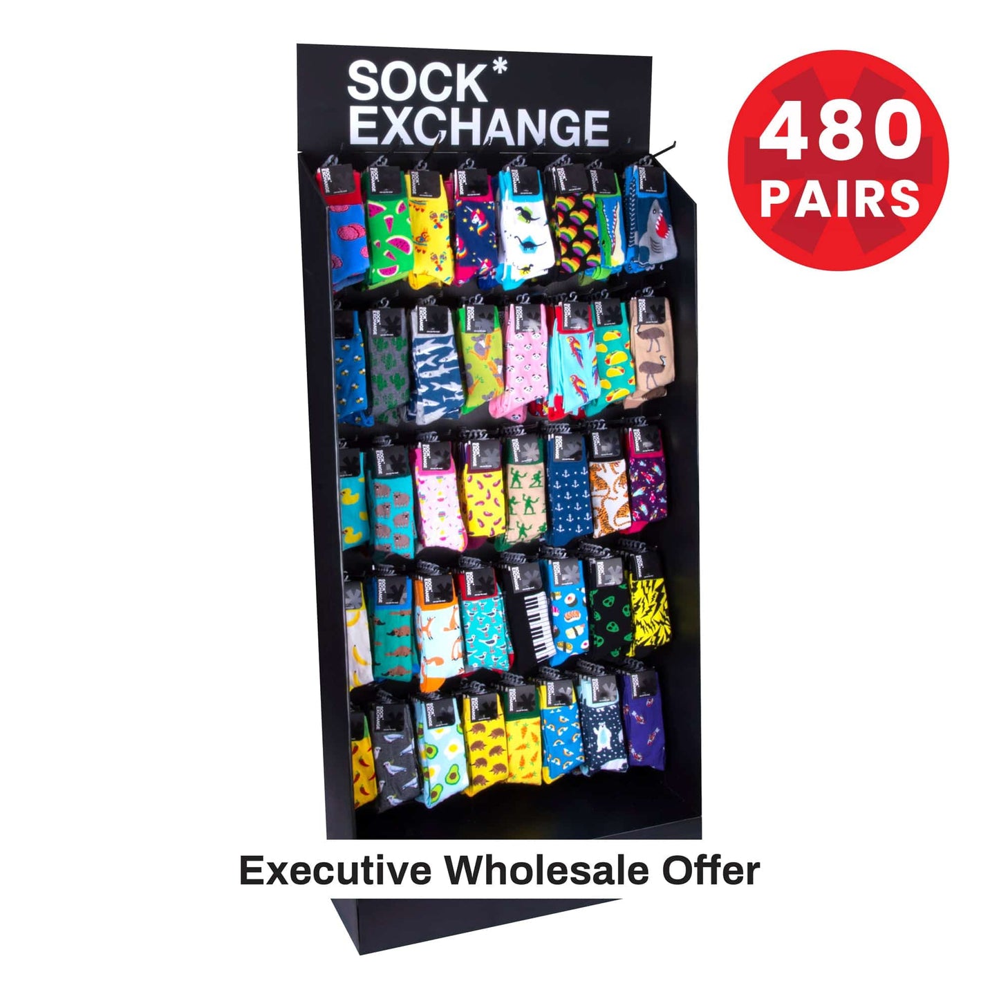 Sock Exchange Socks Wholesale 480 Pairs Novelty Socks (RRP $4.95 or $9.95 for 3)