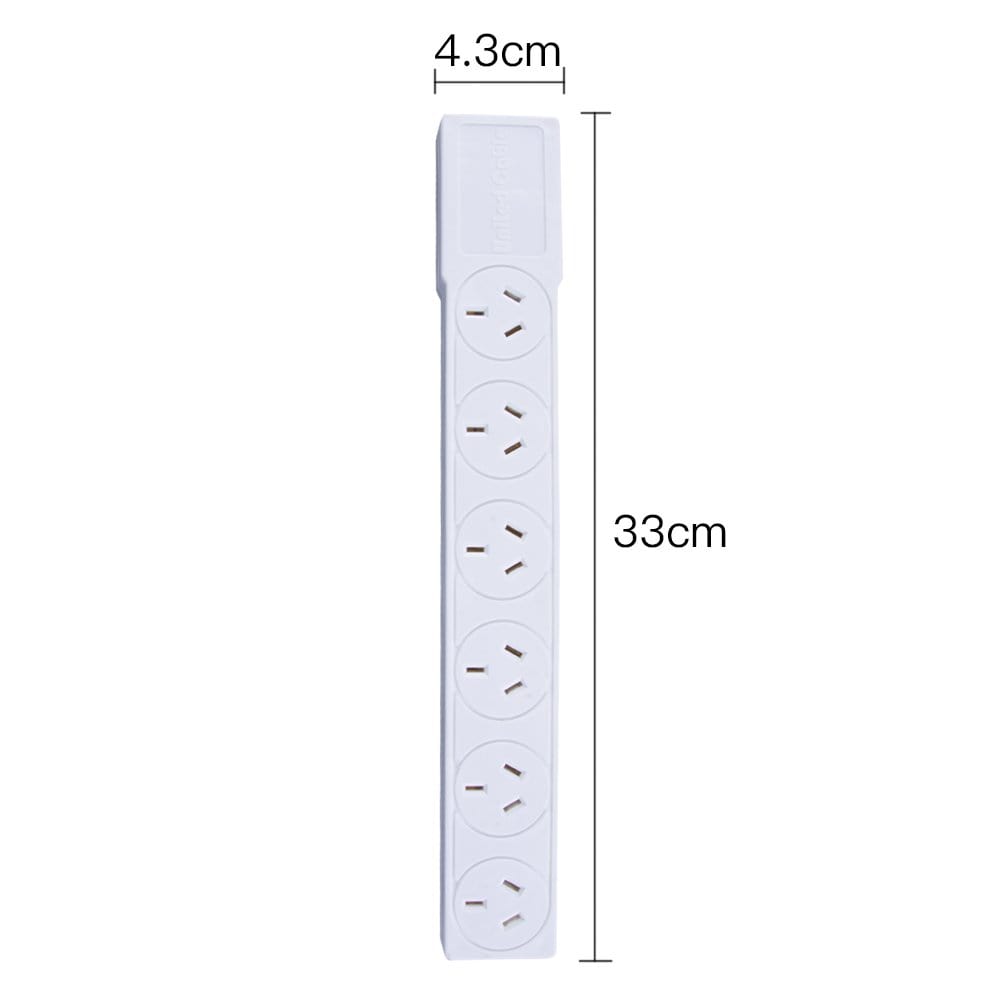 plugd Electrical 6 Outlet Powerboard With Overload Protection