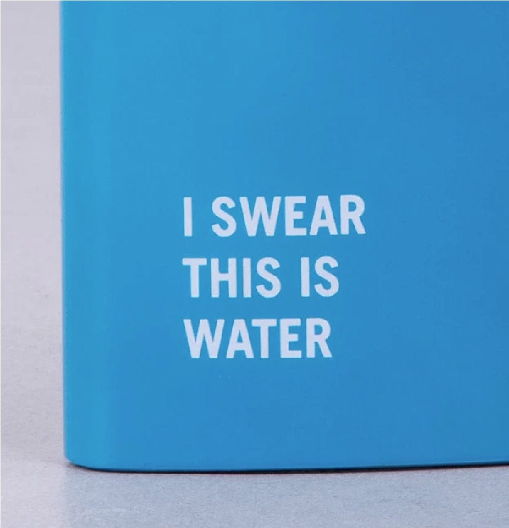 Lazy Dayz 175ml Stainless Steel Hip Flask w Funny Quotes-Blue