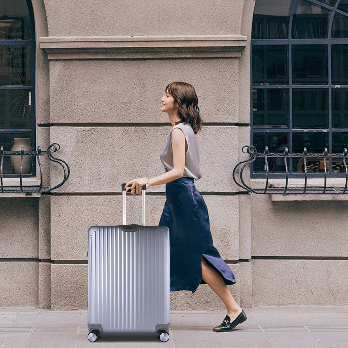 Flightmode Luggage & Bags Flightmode Travel Suitcase Medium- Silver
