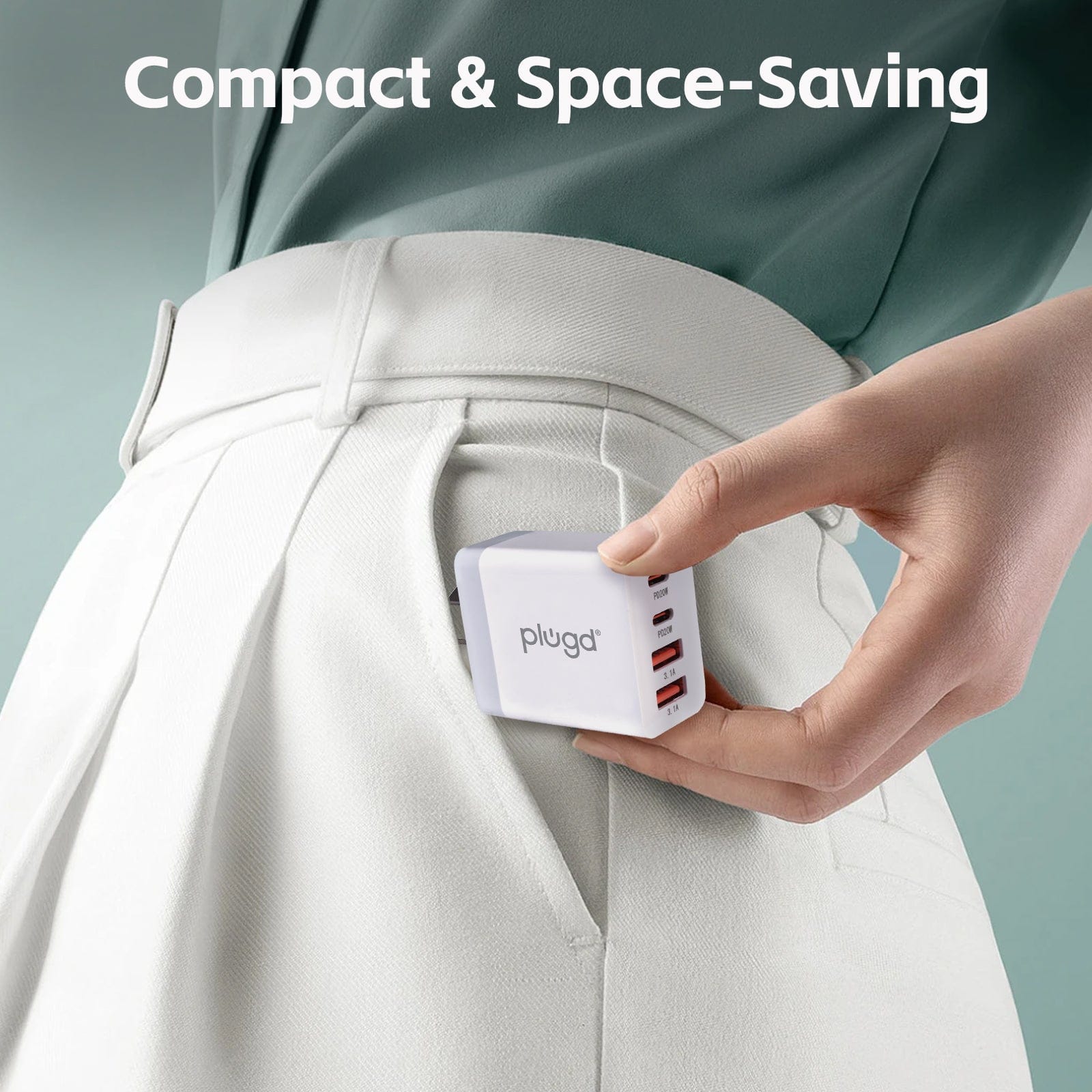 plugd USB charger 4 PORT  WALL CHARGER USB C+USB A