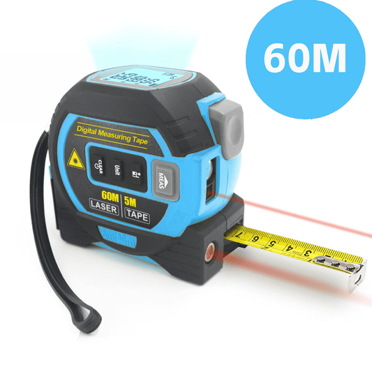 Living Today laser tape measure 60m Laser Measure, Cross-line Laser Level, 5m Tape Measure Blue