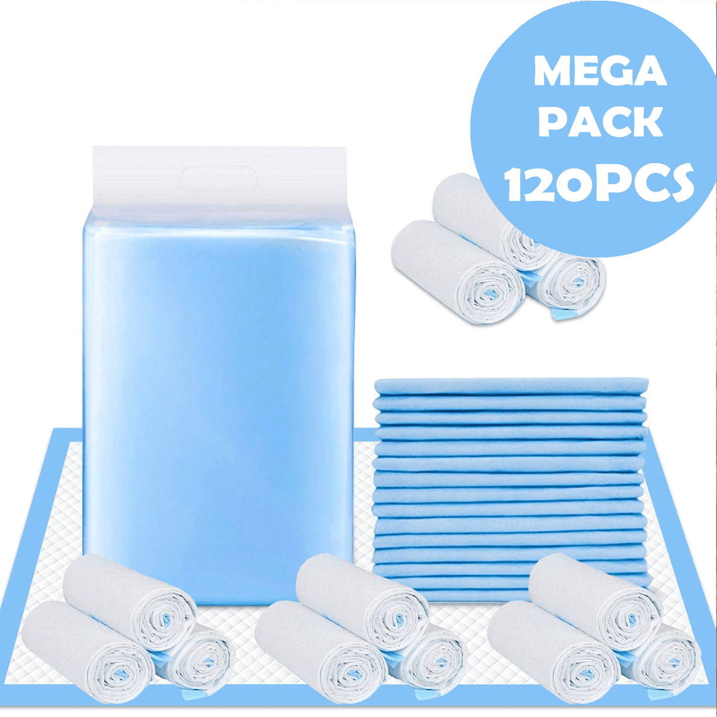 Living Today personal care 120 Pcs 90 x 60cm Adult Disposable Bed Underpads